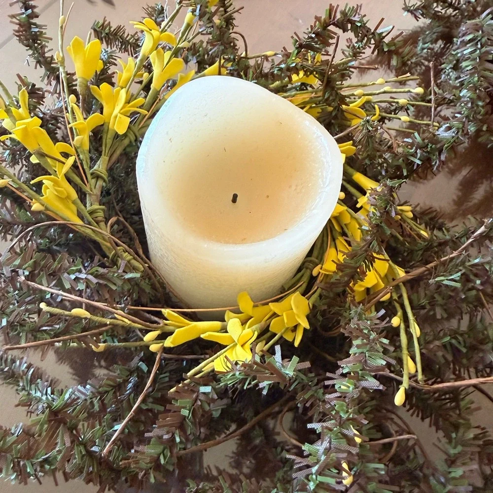 Vintage Primitive Pillar Candle Rings